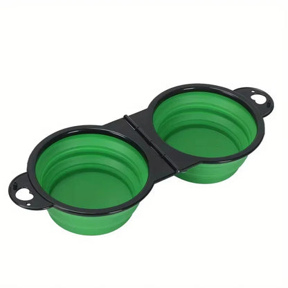 2 In 1 Hangable Outdoor Silicone Foldable Dog Bowl