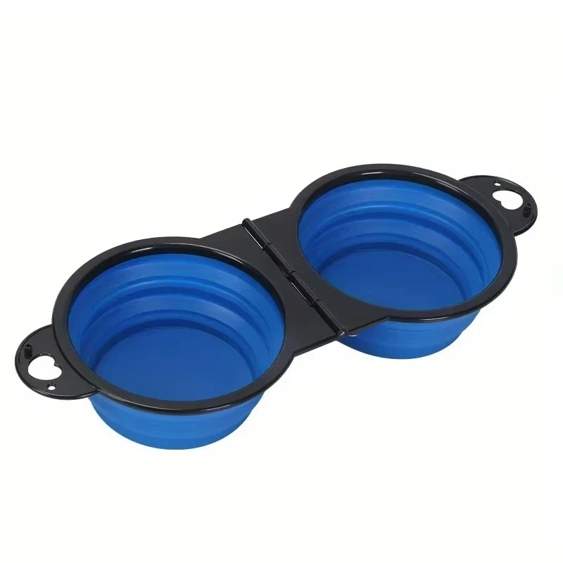 2 In 1 Outdoor Silicone Foldable Dog Bowl