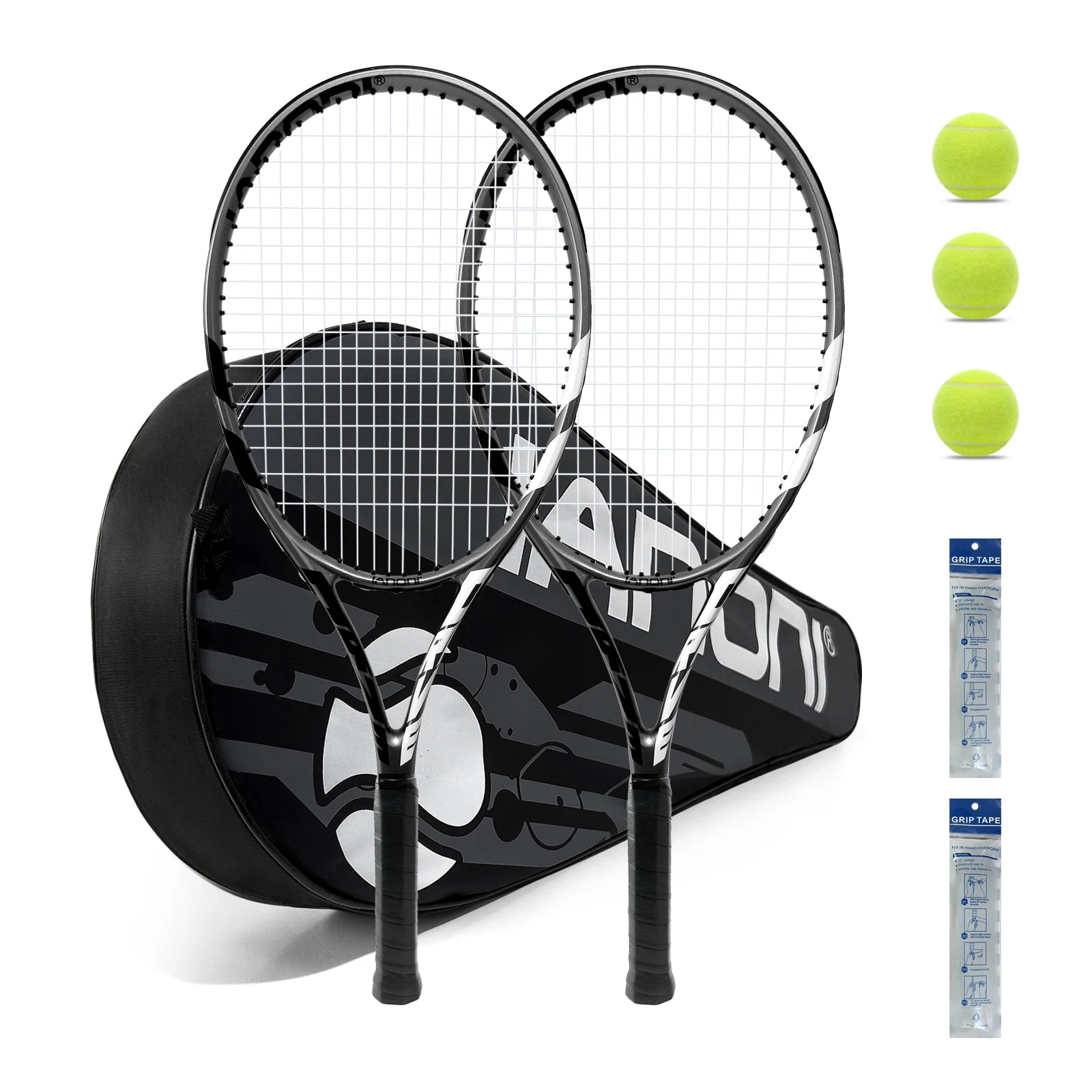 2 Player with 3 Balls Cheap Tennis Racquets