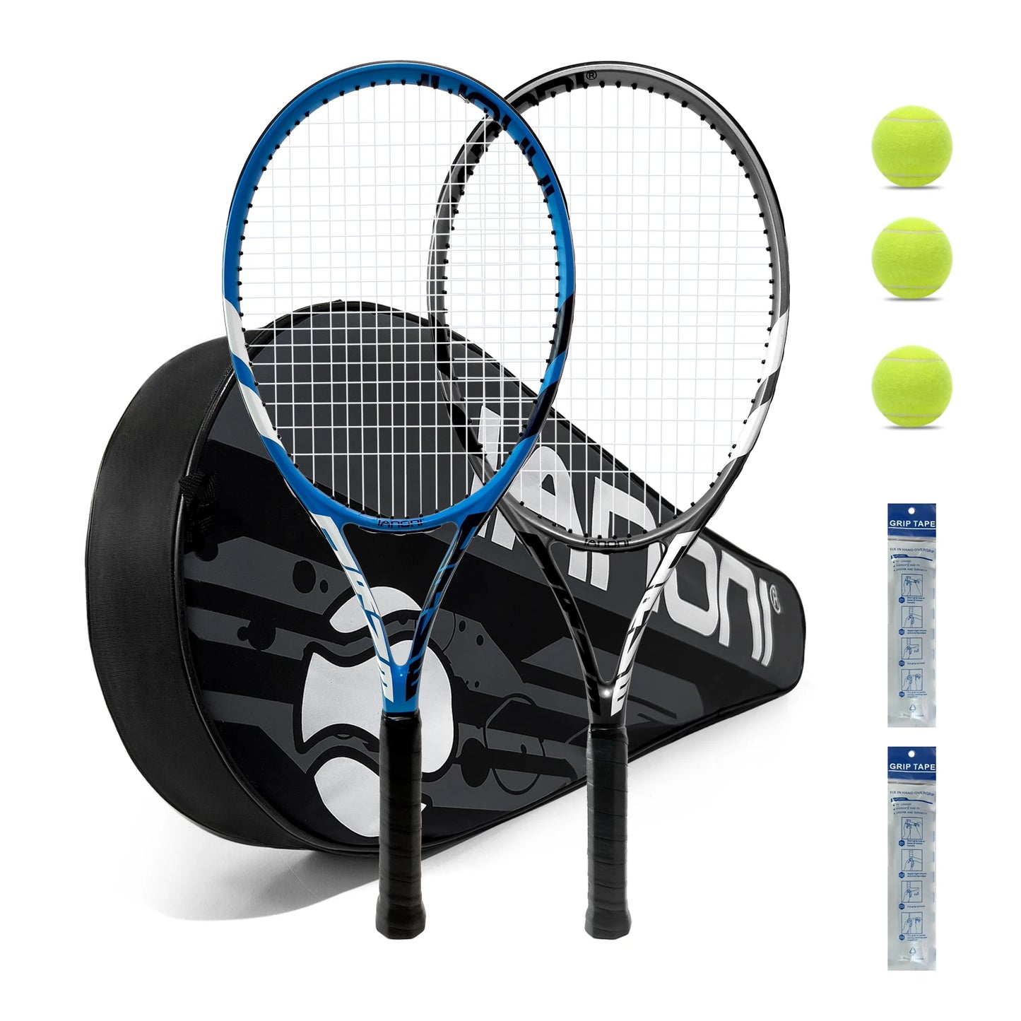 2 Player with 3 Balls Cheap Tennis Racquets