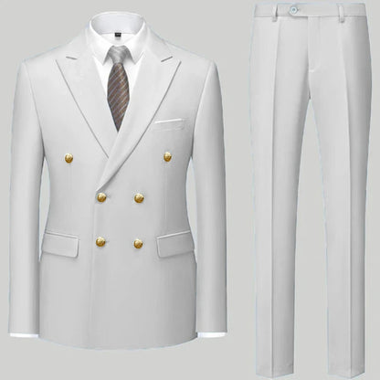 Men Classical Korean Style 2 Pcs Suit Set
