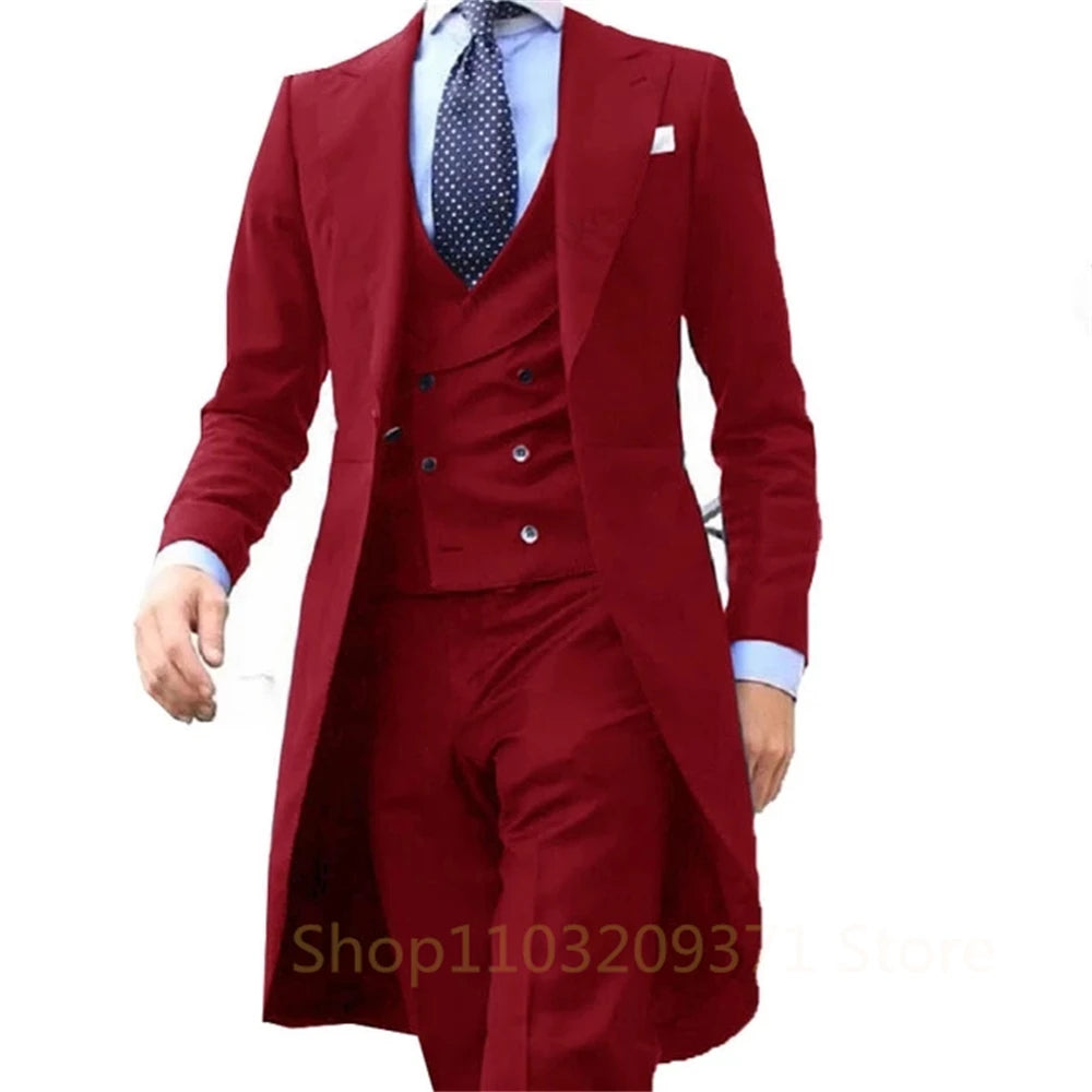 Royal Blue 3-Piece Tuxedo Suit for Men
