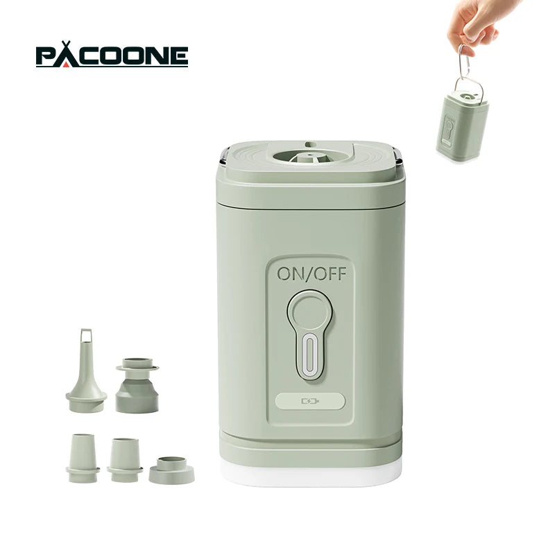 3-in-1 Electric Air Pump - Mini Wireless/USB Charging with Lights for Camping
