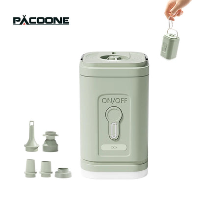 3-in-1 Electric Air Pump - Mini Wireless/USB Charging with Lights for Camping
