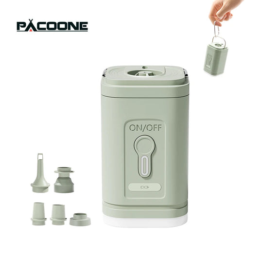 3-in-1 Electric Air Pump - Mini Wireless/USB Charging with Lights for Camping
