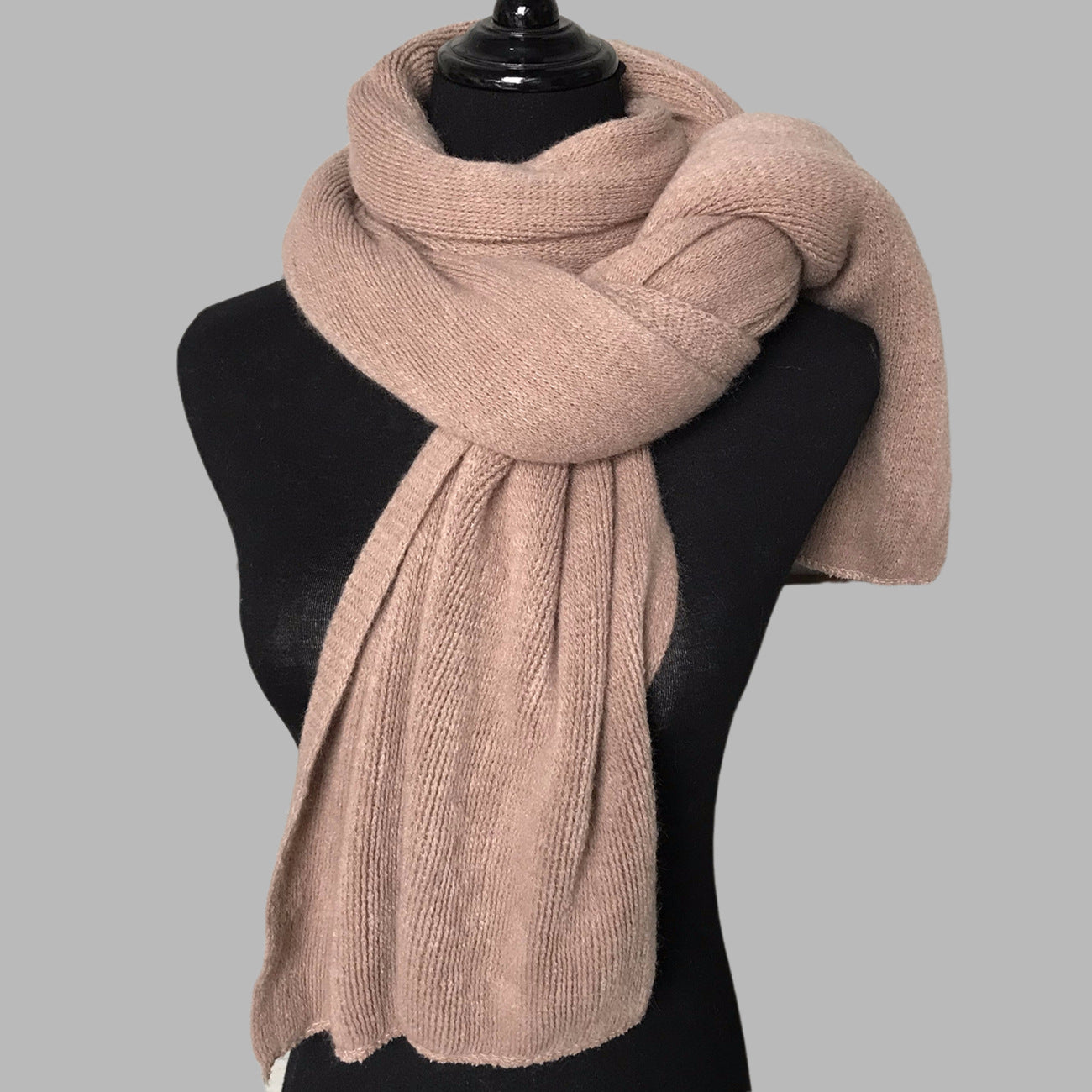 Damen-Schal, warm, für den Winter, einfarbig, Kaschmir