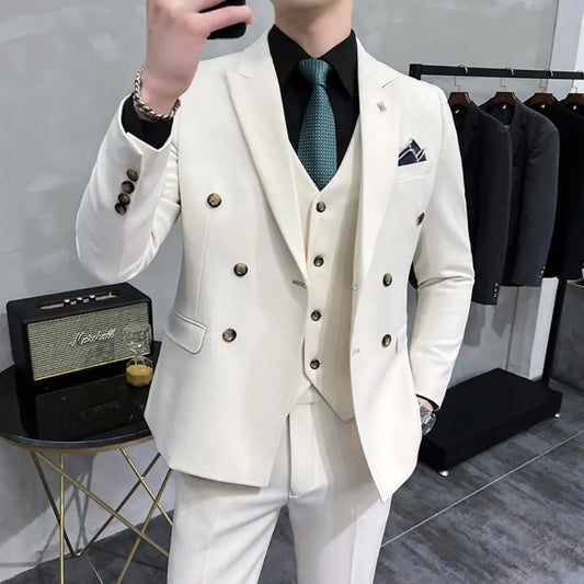 Men's Korean Style 3 Pcs Classical Suit

