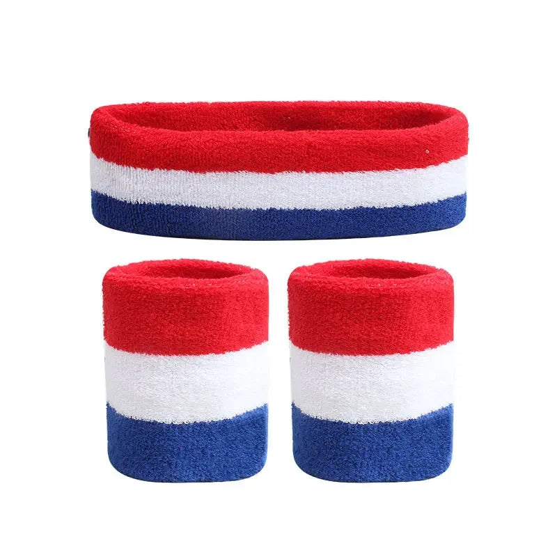 3pcs Sports Outdoor Tennis Elastic Headbands For Men