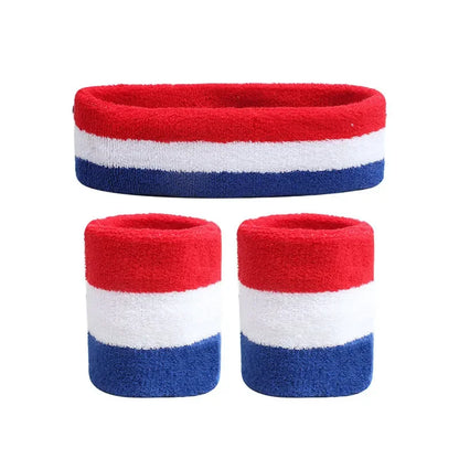 3pcs Sports Outdoor Tennis Elastic Headbands For Men