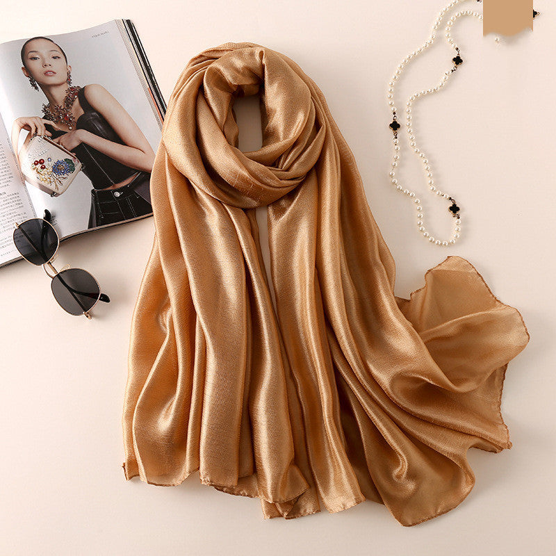 Sun Protection Shawl Silk Scarf Women