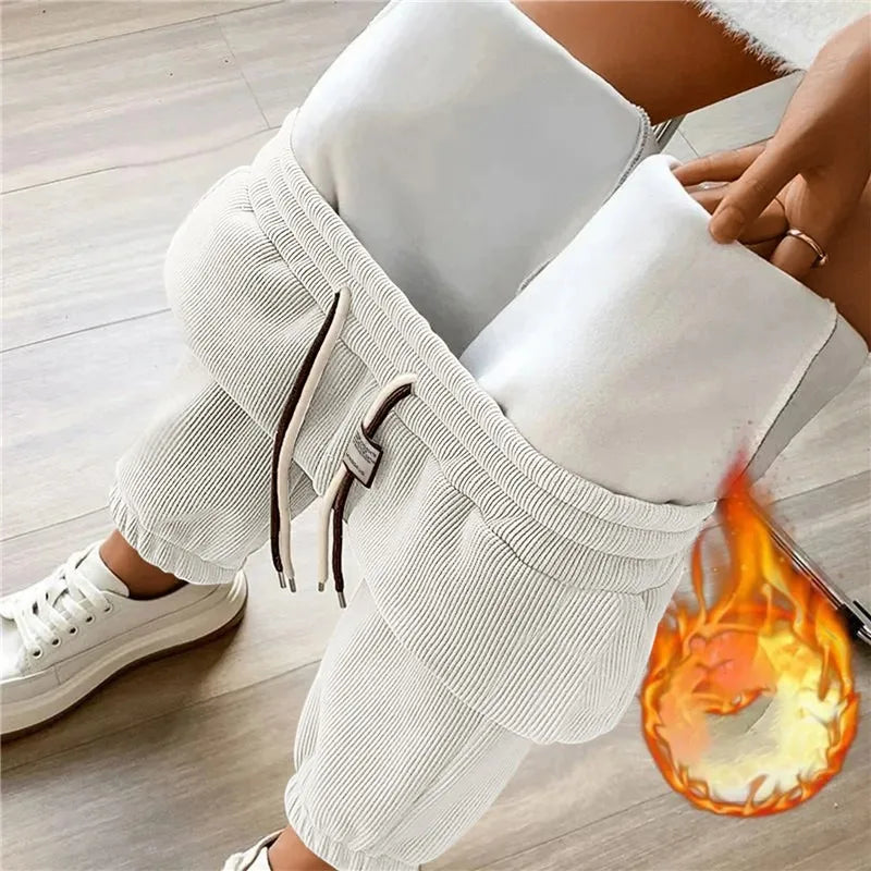 Cozy Plus Size Lamb Fleece Winter Pants