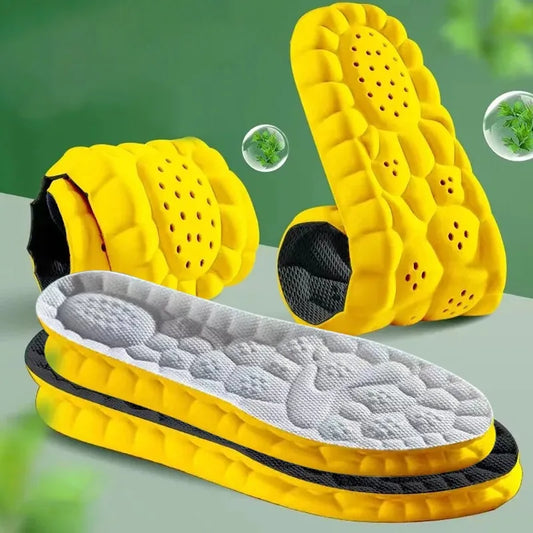 4D Cloud PU Soft Sole Breathable Sport Shoes Insoles