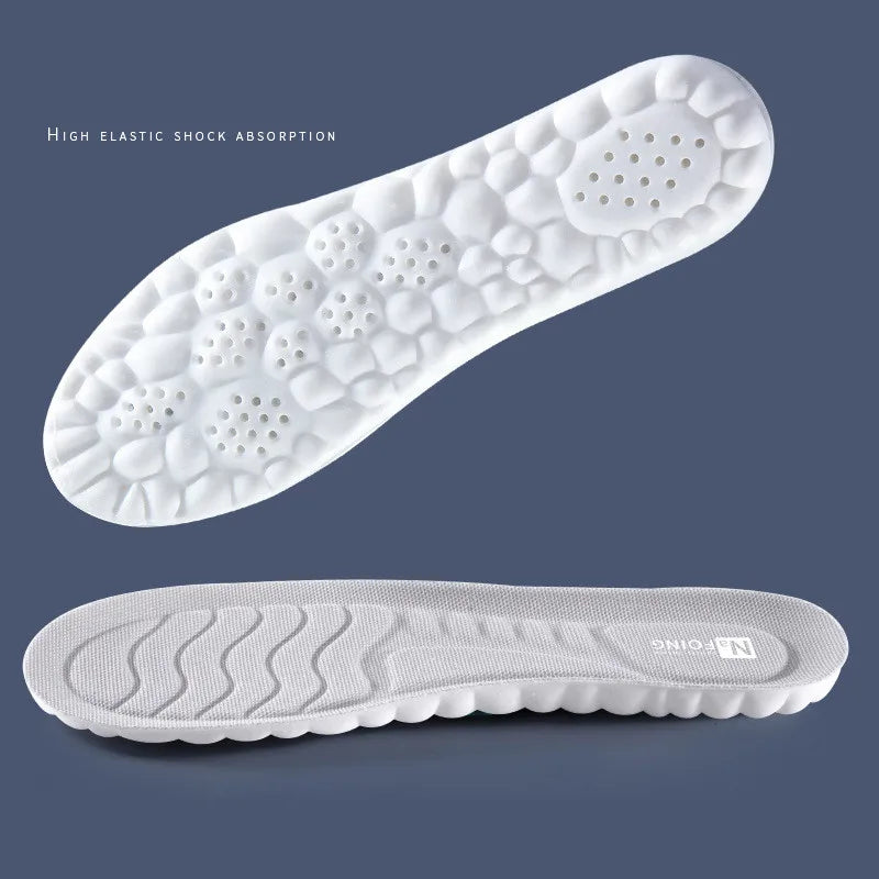 4D Latex Sport Insoles- Soft/Elastic/Anti-Pain/Arch Support
