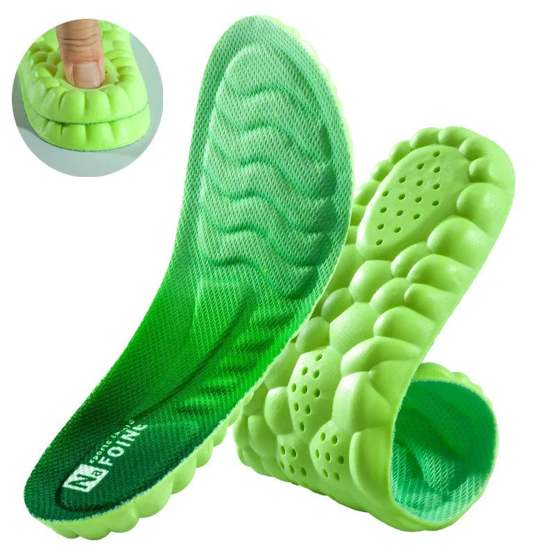 4D Latex Sport Insoles- Soft/Elastic/Anti-Pain/Arch Support
