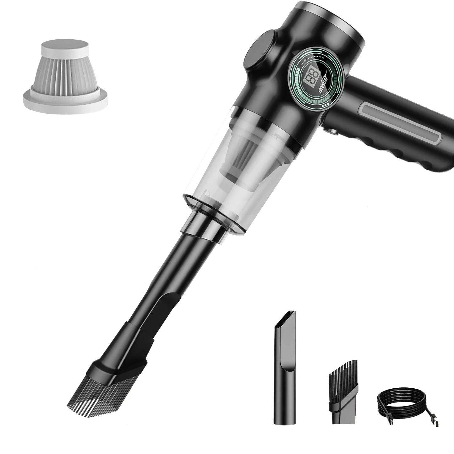 5-in-1 Wireless Portable Handheld Robot Car Vacuum