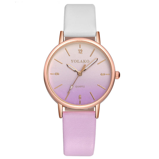 Women Casual Candy Gradient Watch