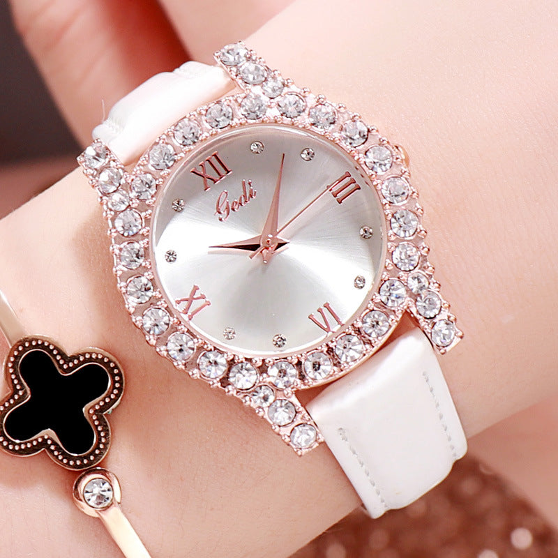Einfache und lässige Damen-Diamantuhr