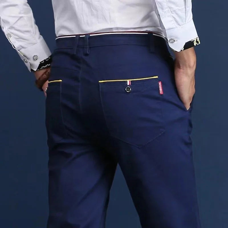 6-Color Slim Fit Korean Casual Trousers
