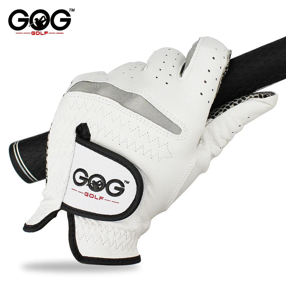 6 PCS Golf Gloves Men's Soft Breathable Pure Sheepskin Genuine Leather
