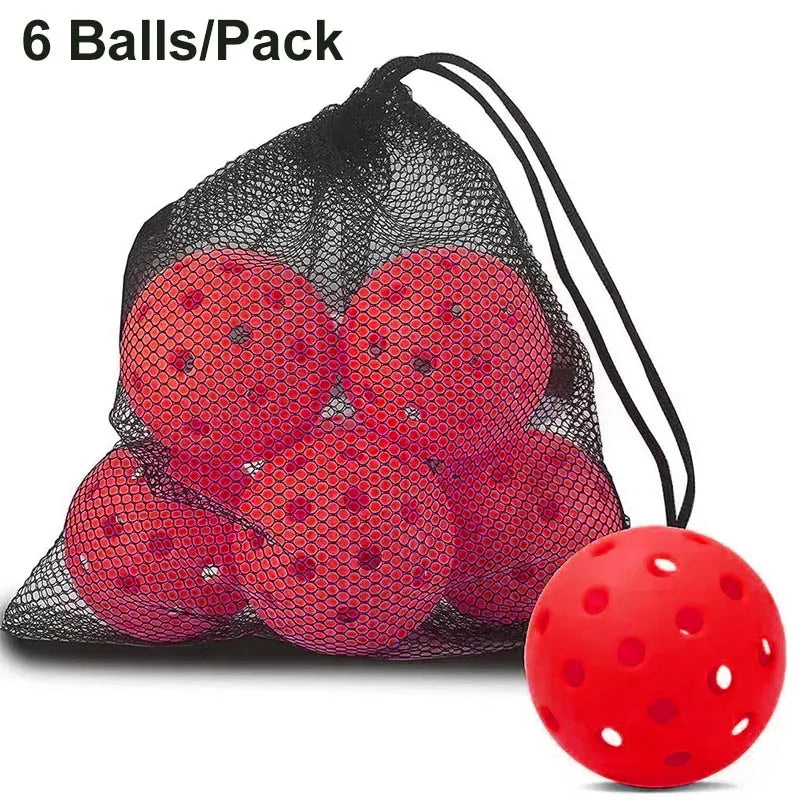 6 Pcs Durable Hollow Sports Outdoor Pickleball Balls
