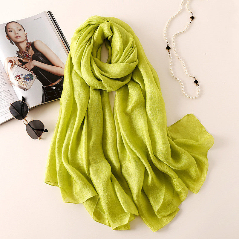 Sun Protection Shawl Silk Scarf Women