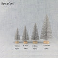 8pcs Glitter Silver