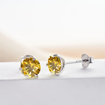 925 Sterling Silver Moissanite Stud Earrings