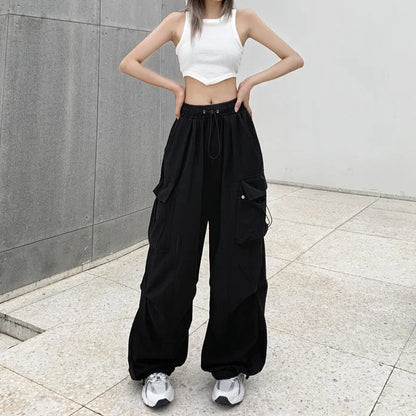 tech pants, wide pants, wide leg pants, drawstring pants, casual pants, wide leg drawstring pants, casual wide leg pants, wide leg trousers