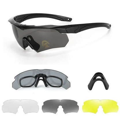 Polarized Tactical Goggles - 3-Lens Set Windproof Dustproof