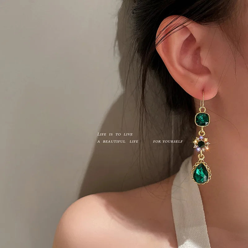 Women's Long Tassel Flower Earrings