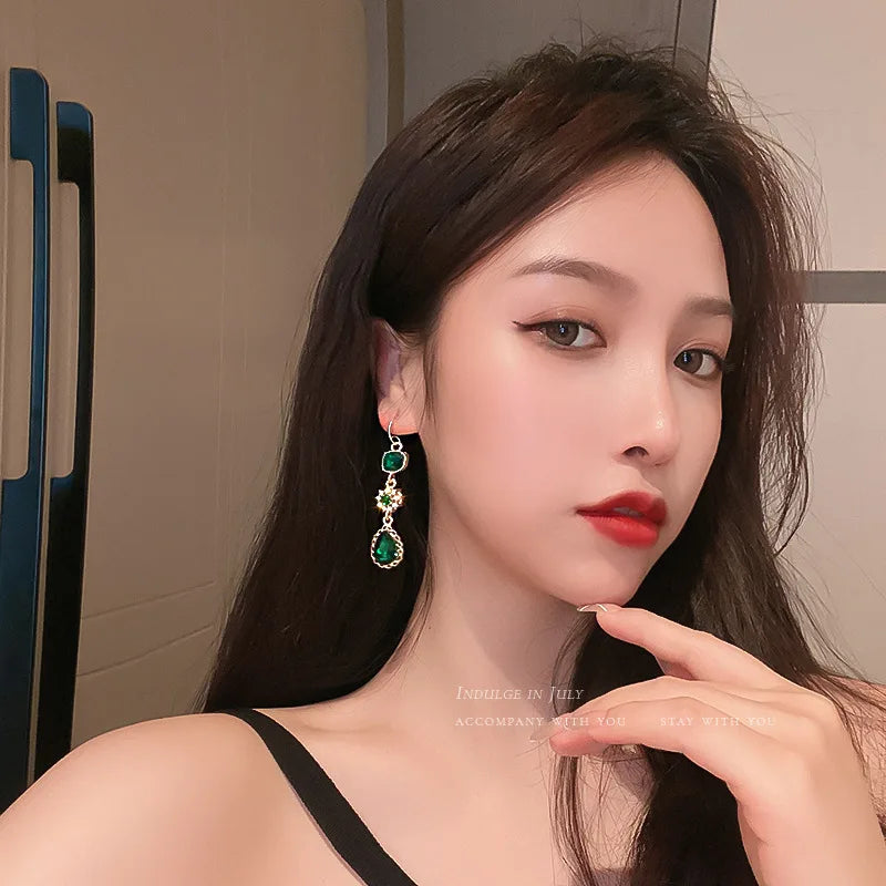 Women's Long Tassel Flower Earrings