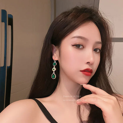 Women's Long Tassel Flower Earrings