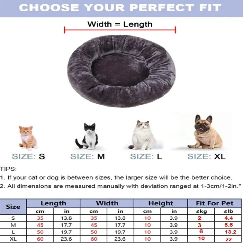 Weiches, waschbares Kissenbett für Hunde und Katzen