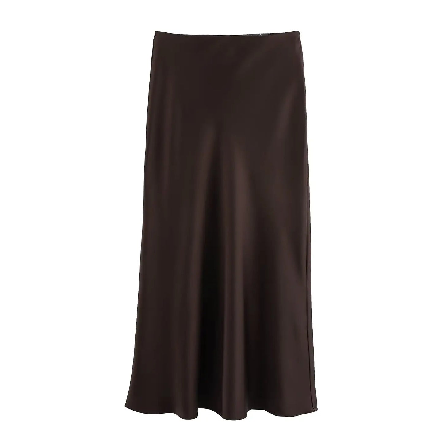 Women's High Waist Flowy A-Line Elastic Silky Skirts