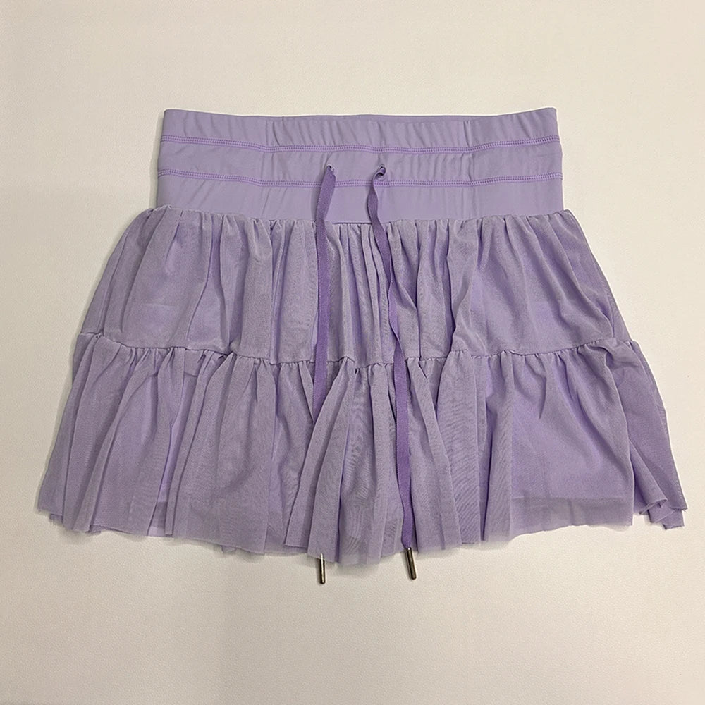 Tennisrock-Shorts mit hoher Taille für Damen