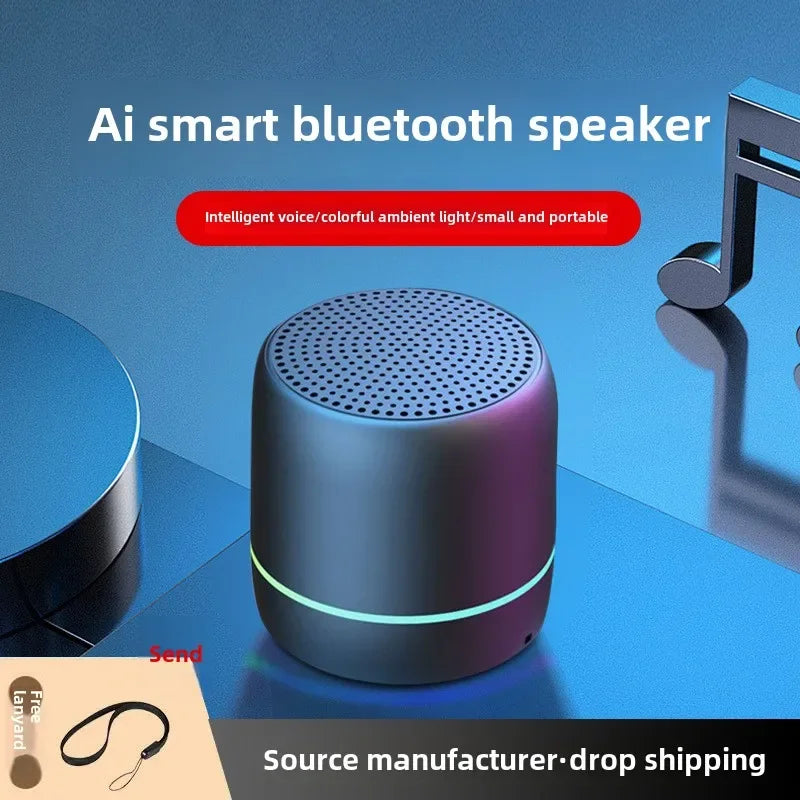 AI Voice Control Mini Portable Bluetooth Speaker
