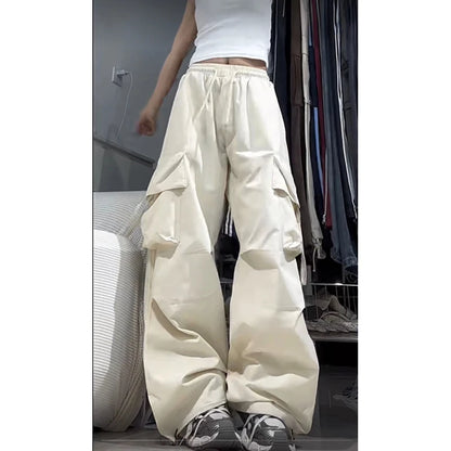 High-Waist Cargo Pants for Women's Streetwear