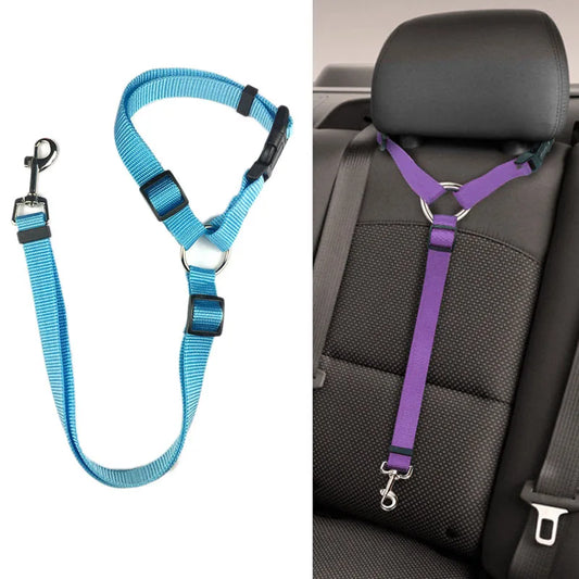 Adjustable 2-in-1 Safety Seat Belt Car Dog Harness