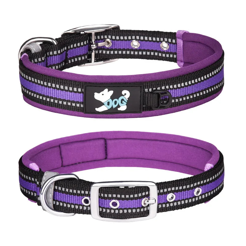 Adjustable Contrast Color Explosion Proof Large Dog Collars
