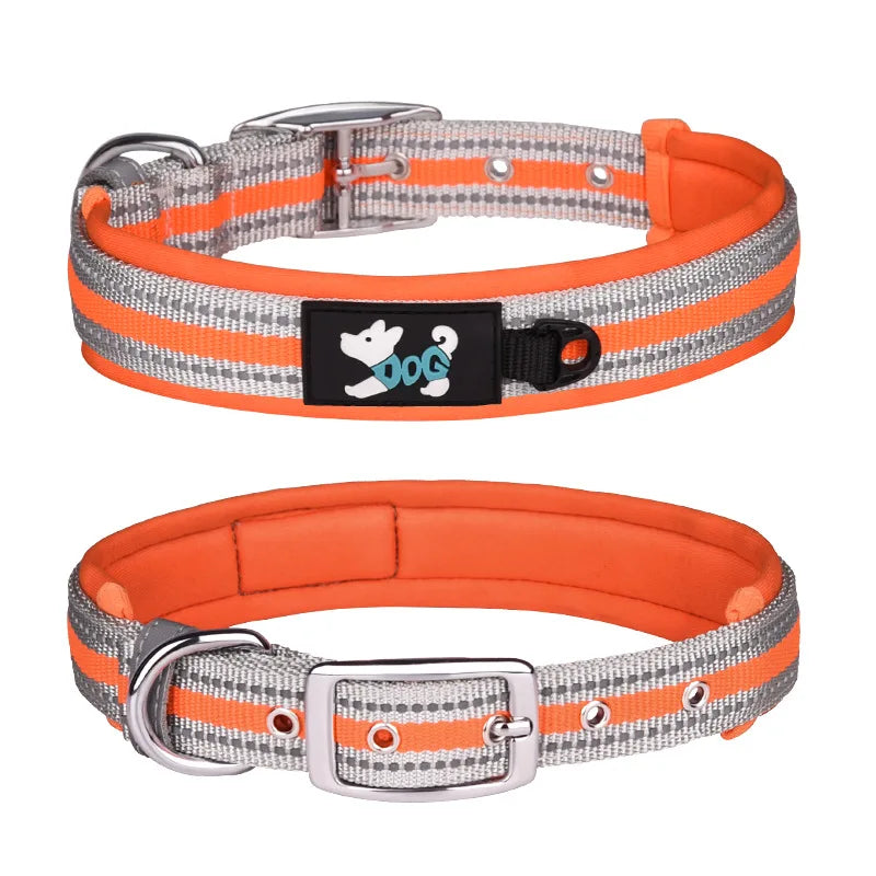Adjustable Contrast Color Explosion Proof Large Dog Collars