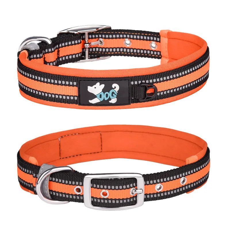 Adjustable Contrast Color Explosion Proof Large Dog Collars