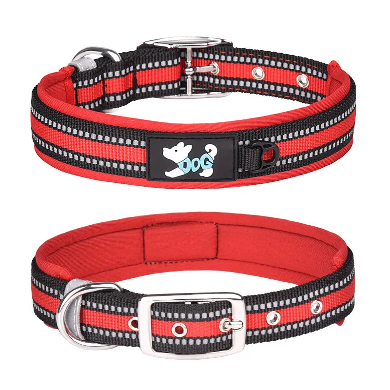 Adjustable Contrast Color Explosion Proof Large Dog Collar