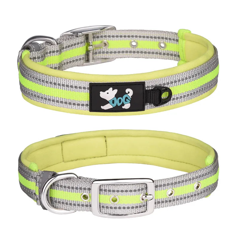 Adjustable Contrast Color Explosion Proof Large Dog Collar