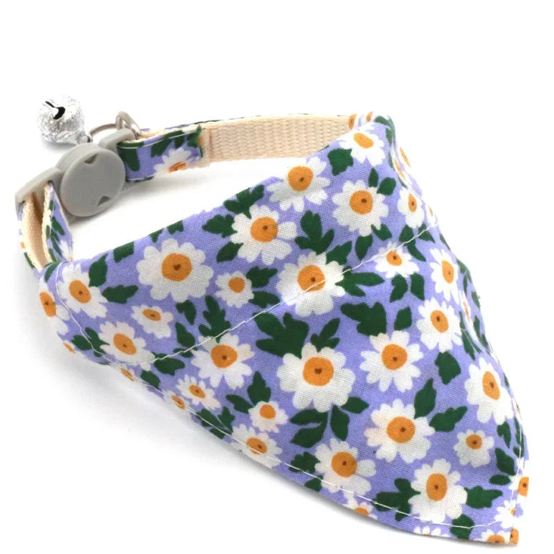 Adjustable Daisy Neck Scarf Small Dogs Collar