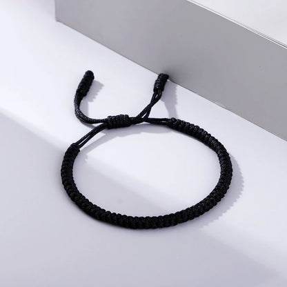 Adjustable Handmade Charm Wristband - Black And White Bracelet