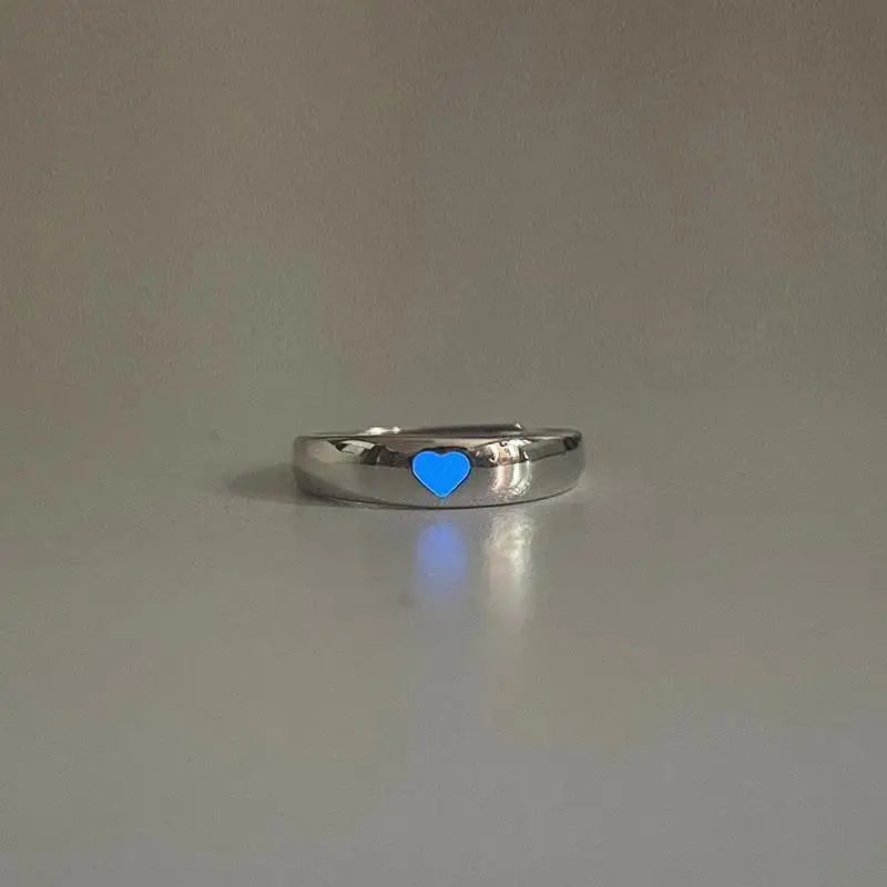 Adjustable Heart Shape Luminous Glow Ring