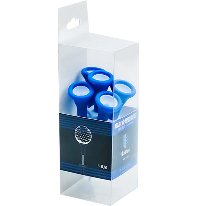 Adjustable Height Blue Plastic Golf Tees