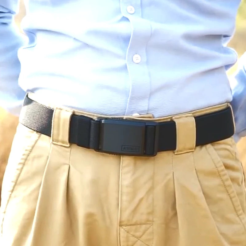 Adjustable Metal Magnetic Buckle Belt for Men
