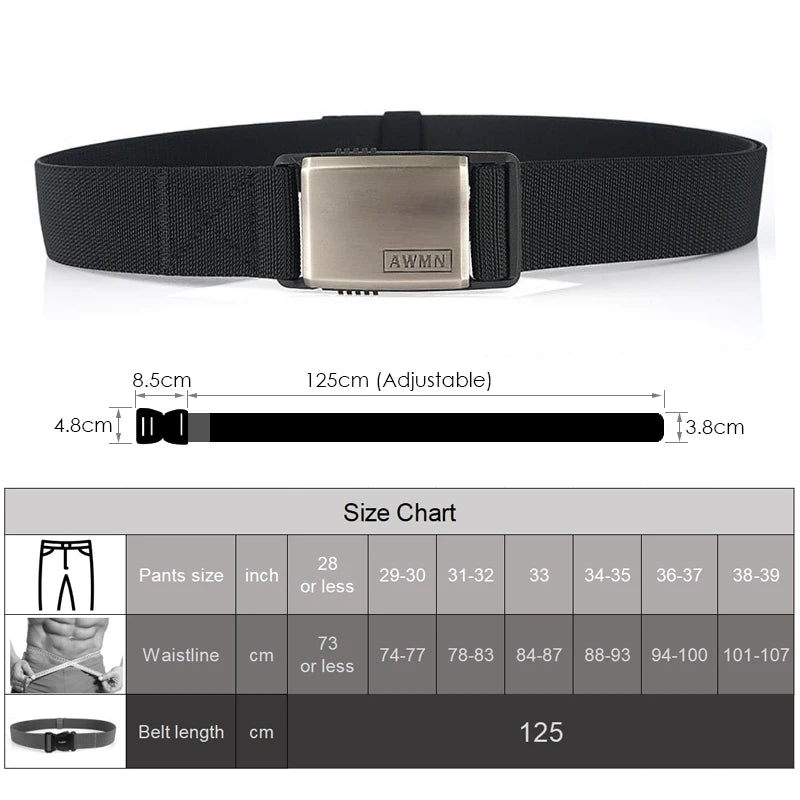 Adjustable Metal Magnetic Buckle Belt for Men
