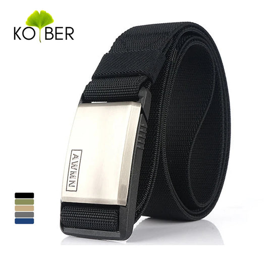 Adjustable Metal Magnetic Buckle Belt for Men